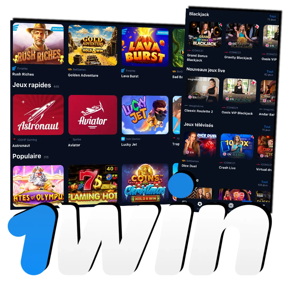 Profitez du casino en ligne avec les meilleurs jeux sur 1Win.