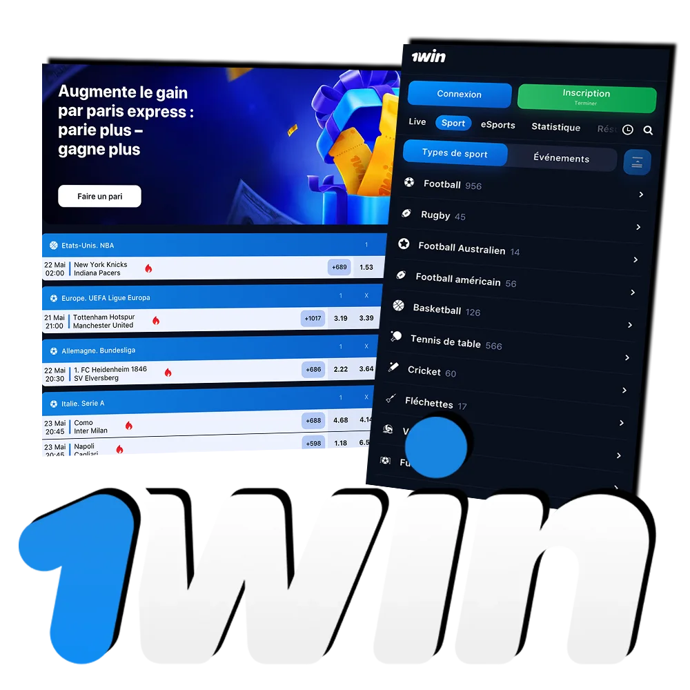 Pariez sur vos sports préférés avec 1Win en toute simplicité.