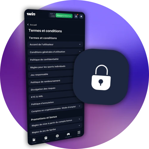 L'application 1Win utilise des technologies de cryptage avancées.