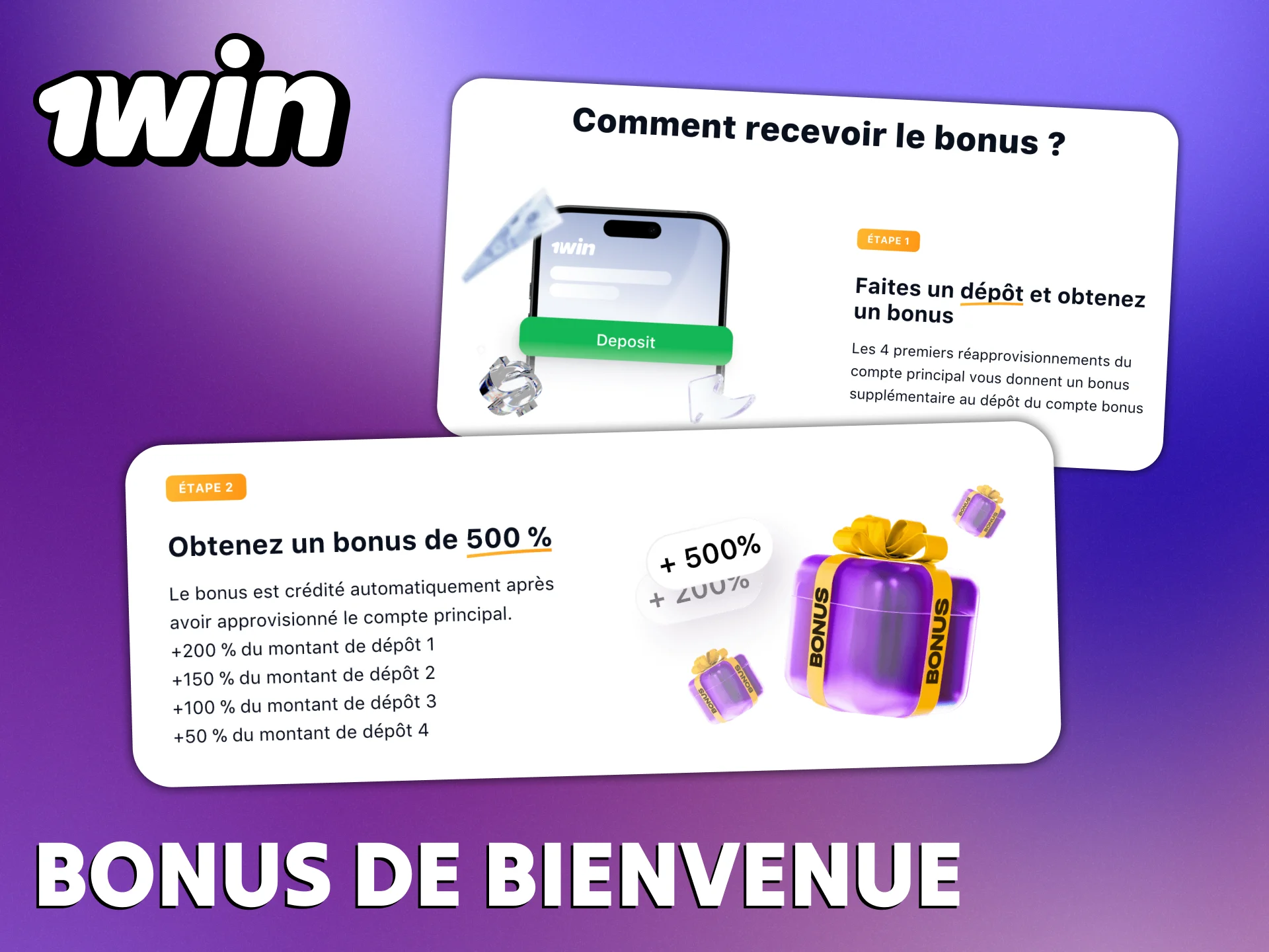1Win offre l'un des bonus de bienvenue les plus attractifs.