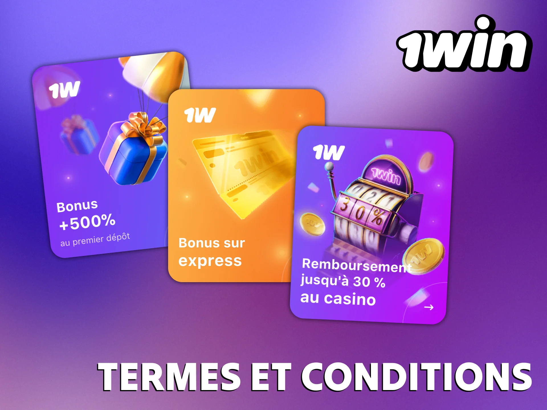 Apprenez les principales conditions avant d'utiliser les bonus de 1Win.