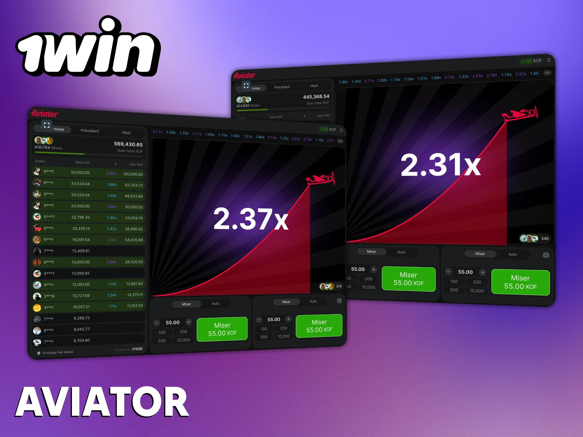 Faites un pari et gagnez dans le jeu Aviator chez 1Win.
