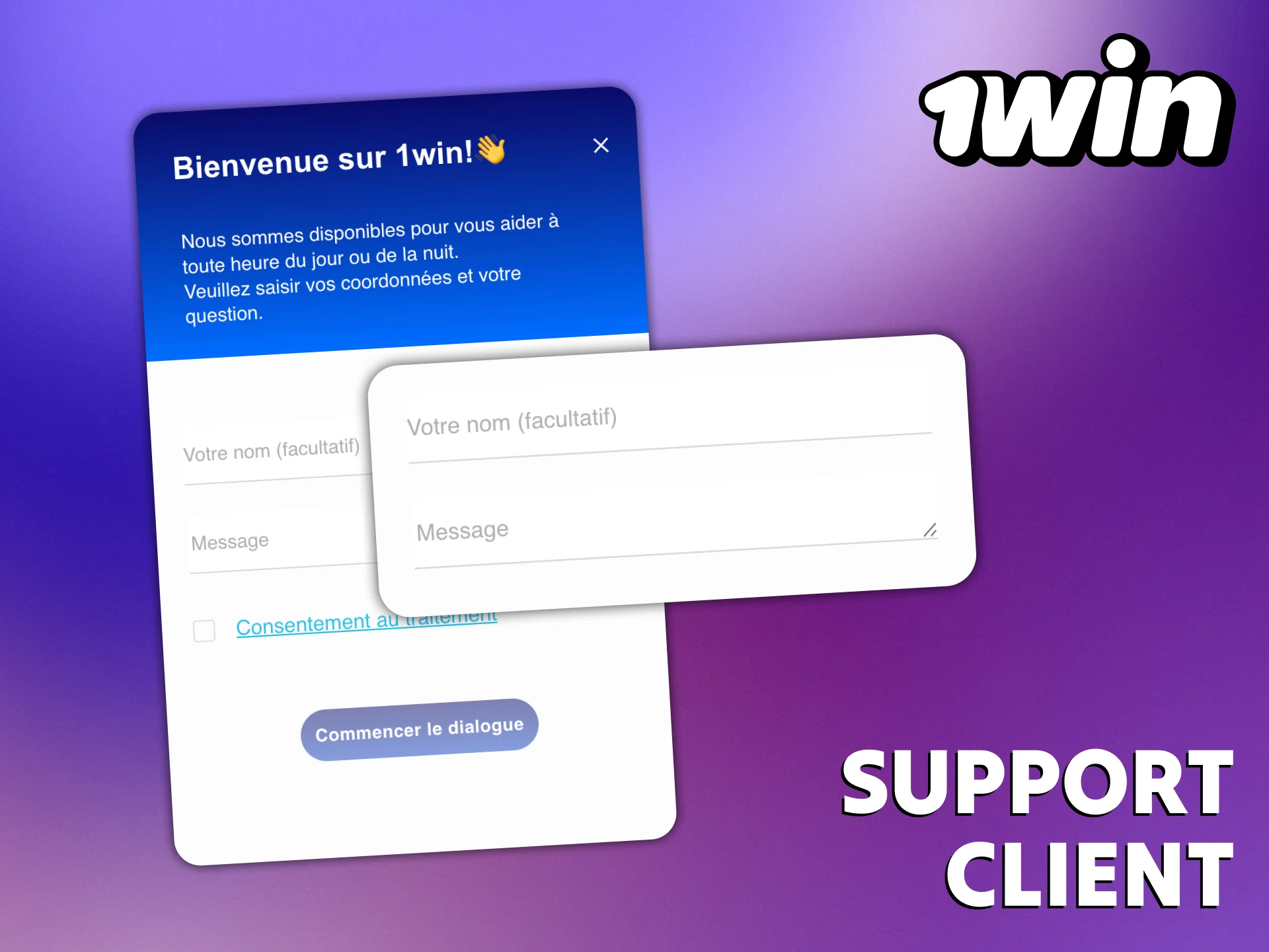 Le service clientèle de 1Win fonctionne 24 heures par jour.