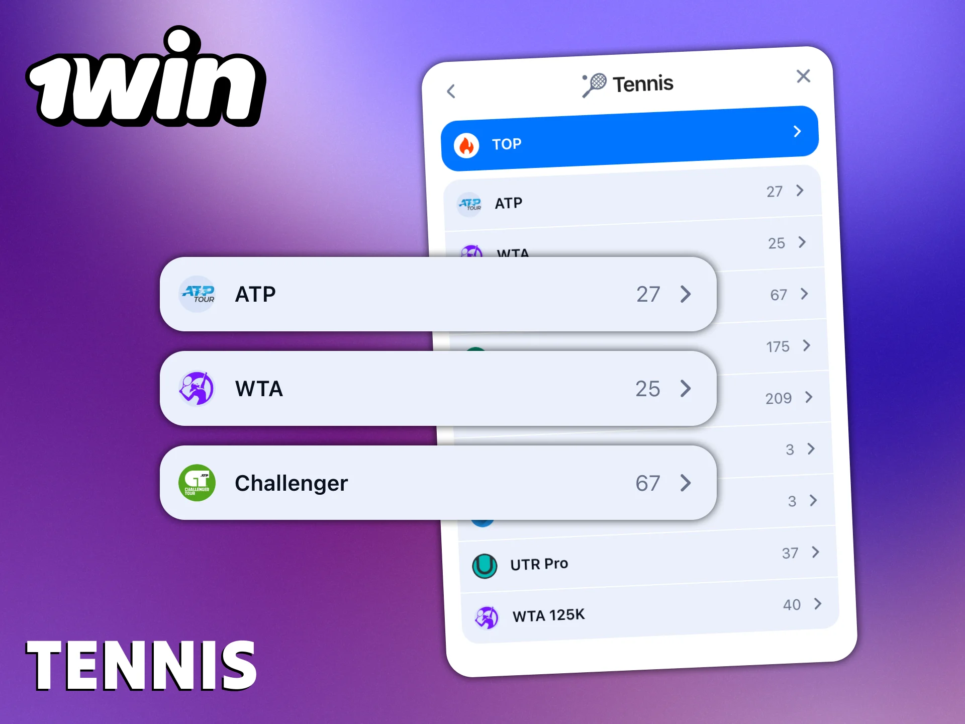 Le tennis est une discipline de pari populaire chez 1win.