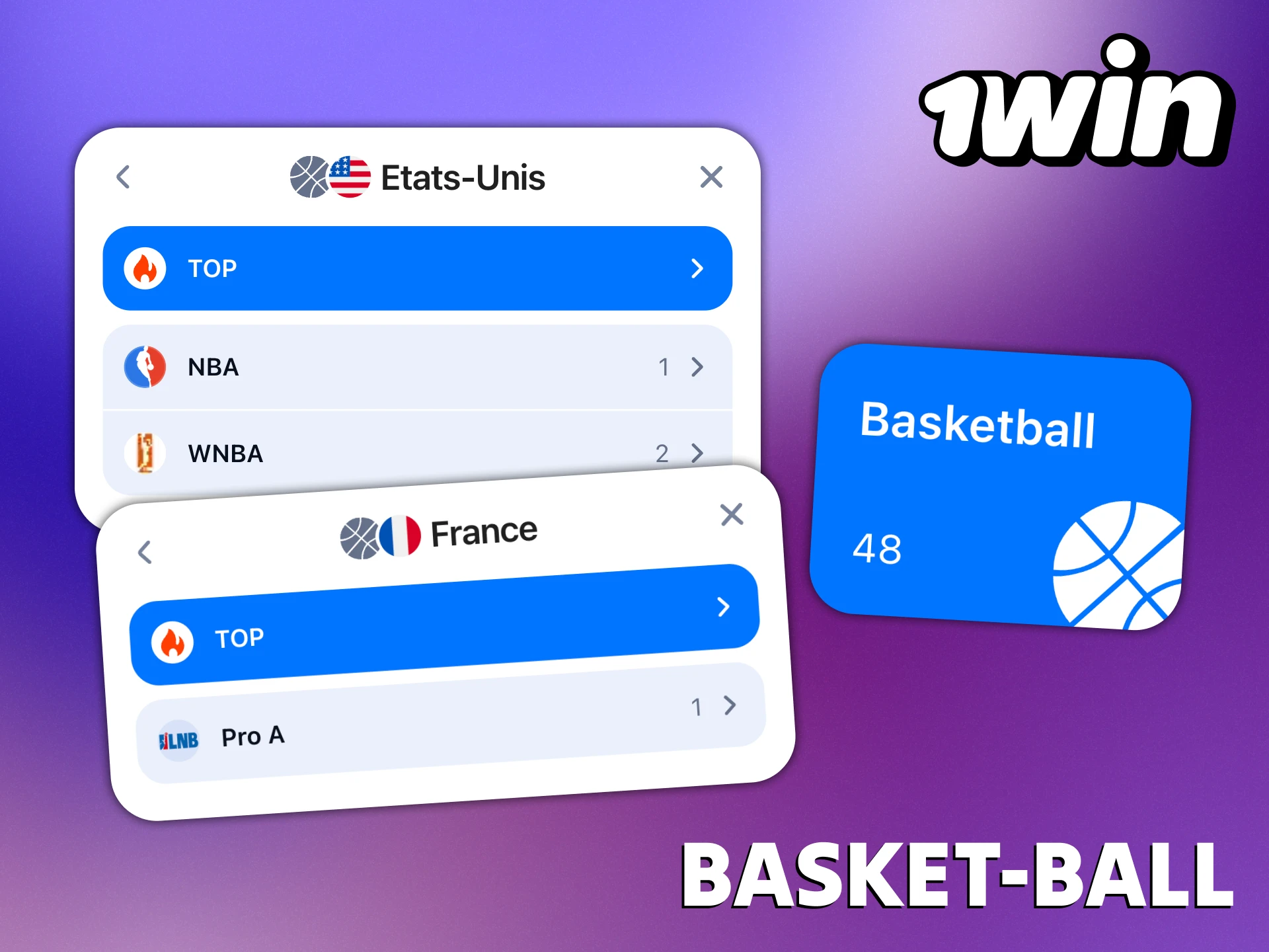 1Win vous propose de parier sur le basket-ball.