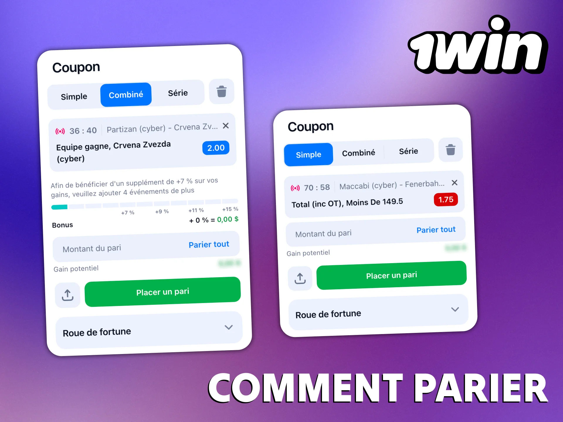 Suivez le guide et faites un pari sportif rapidement sur 1Win.