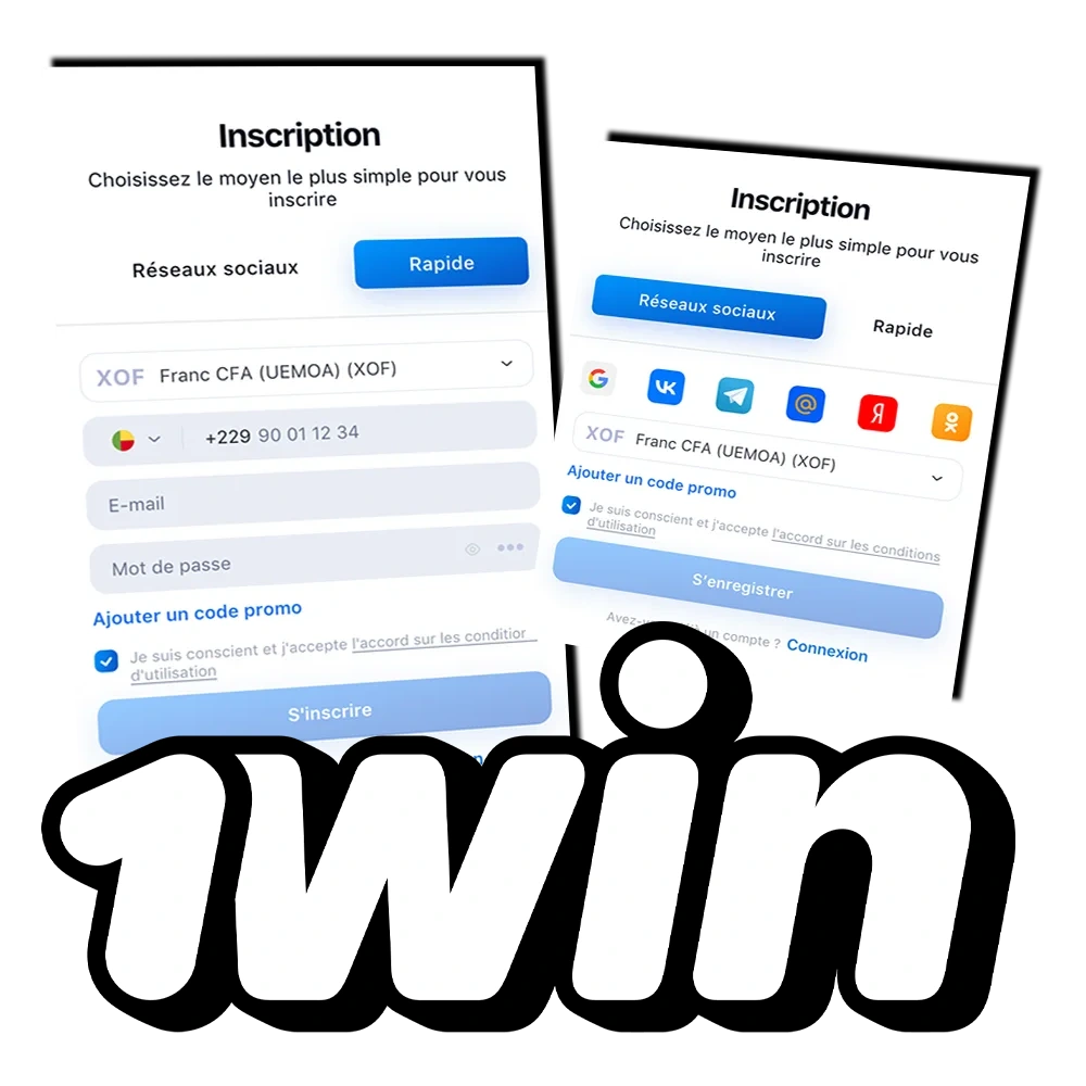 Effectuez votre inscription et connexion en ligne sur 1Win.